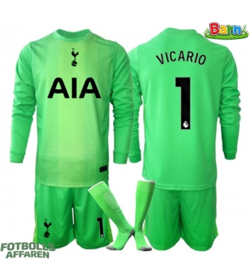 Tottenham Hotspur Guglielmo Vicario #1 Målvakt Hemmaställ Barn 2025-26 Långärmad (+ Korta byxor)